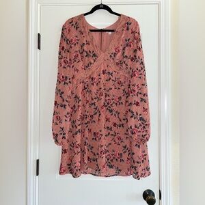 Women’s boho dusty rose dress Sz XXL
